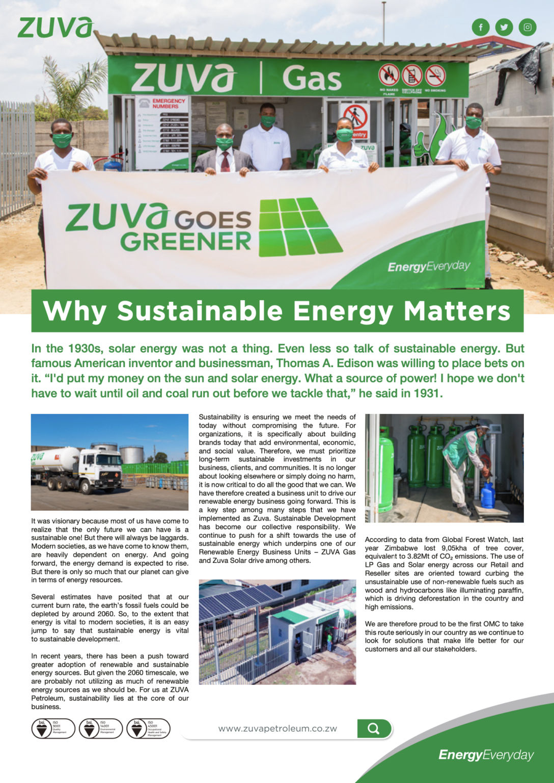 Why Sustainable Energy Matters Zuva Energy